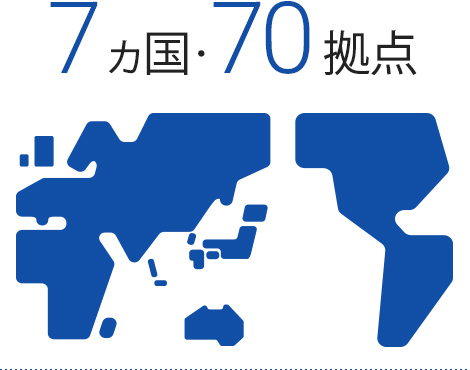 事業所展開国数・拠点数